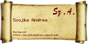 Szojka Andrea névjegykártya